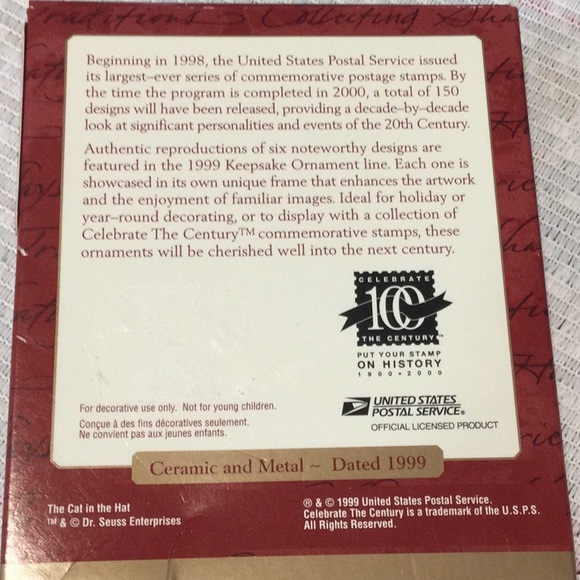 The Cat in The Hat Hallmark Keepsake ornament 1999. - Picture 2 of 4